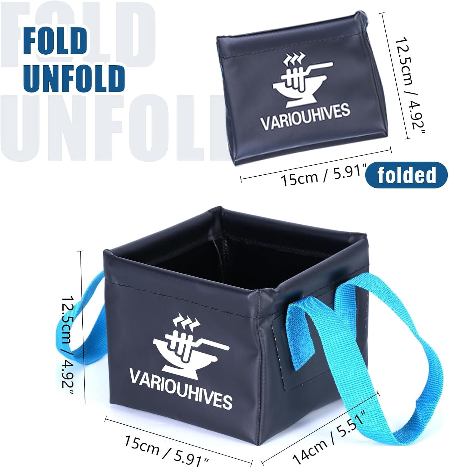 Collapsible Water Bucket for Grill Brush Heads,    for Grills, Foldable Storage Solution