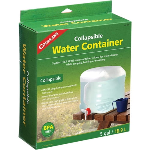 Coghlan's Collapsible Water Container, 5-Gallon, Clear White, 11" x 11" x 12"