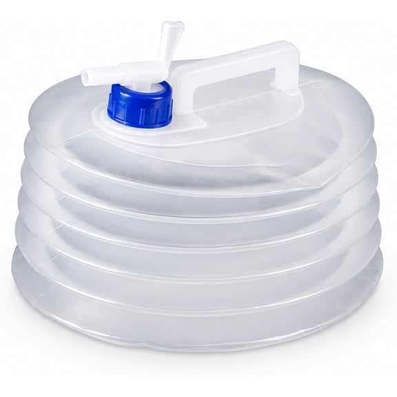 Collapsible Water Container with Spigot, Foldable Portable Water Tank for Camping, RV, Travel & Emergency Use