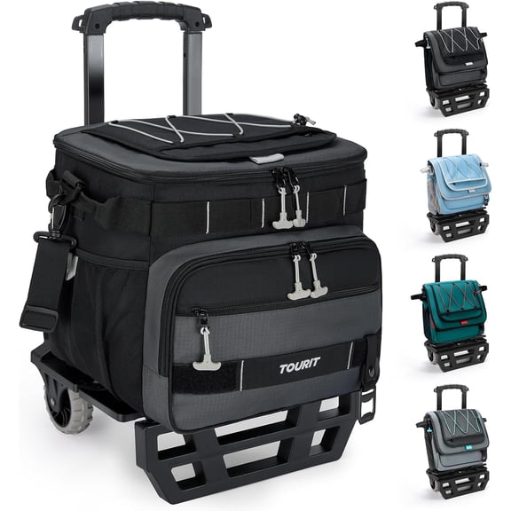 Collapsible Wheeled Cooler with All-Terrain Cart and Deep Freeze Insulation