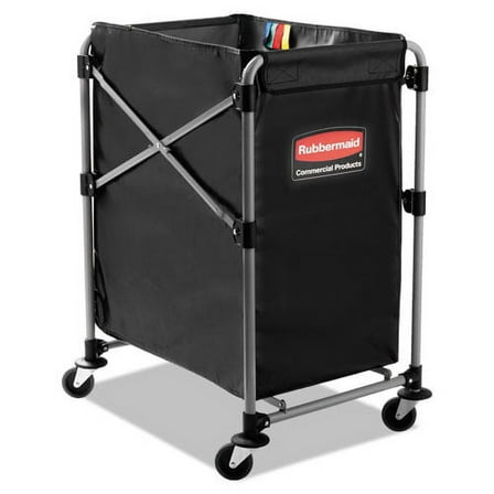"Collapsible X-Cart, Steel, Four Bushel Cart, 20.33w X 24.1d X 34h, Black/silver | Bundle of 5 Each"