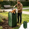 thumbnail image 1 of Collapsible Yard Waste Leaf Bag, 30-Gallon Heavy Duty Garden Bag with Carry Handles, Water-Resistant Pop-Up Lawn Debris Collector, 1 of 9