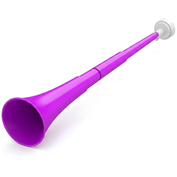 Collapsible vuvuzela,24 inch plastic stadium horn,loud blow noisemaker,cheer trumpet,sporting events,graduation,games, party supplies,party favors,accessories,purple