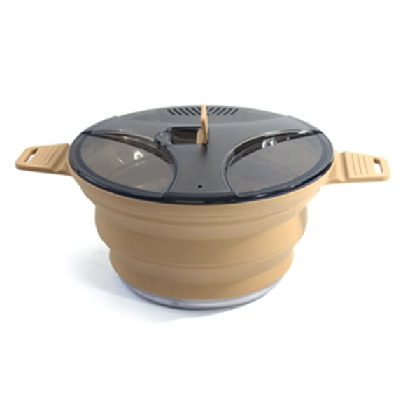 Collapsing Rustless Silicone Cooking Bowls 2 Pack Compact Outdoor Cookware for Backpacking Backpacking Adventures
