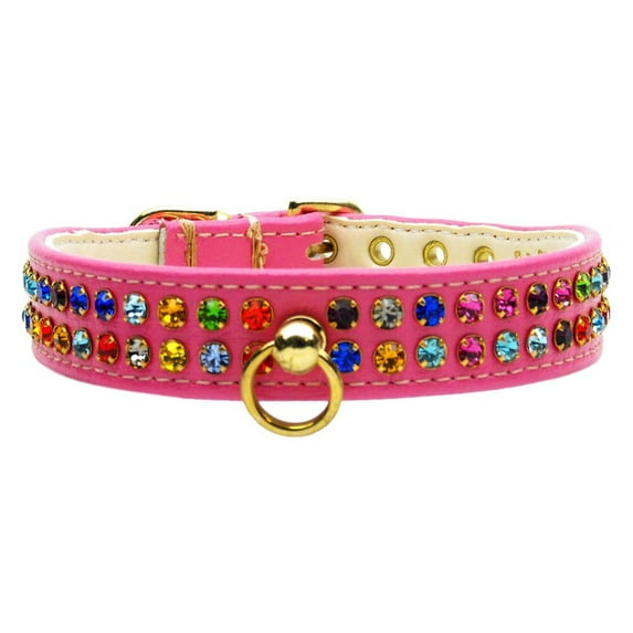 Dog, Puppy Pet Collar, "#76 Two Row Confetti Crystal Jewelry Set"