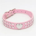 thumbnail image 1 of Collar Adjustable Leather Collar Fashion Shiny Rhinestone Collar for Small and Medium Dogs, 1 of 9