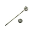 thumbnail image 1 of Collar Bar Pin Silver Tone Clear Rhinestone Ends 1 11/16" Mens Adult Male, 1 of 3