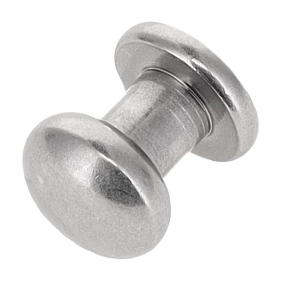 Collar Button, Nickel Matte, Solid Brass-LL, Multiple Sizes ***Requires the back post B-1414, sold separately***