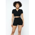 thumbnail image 1 of Collar Crop Top + Shorts Set S, 1 of 12