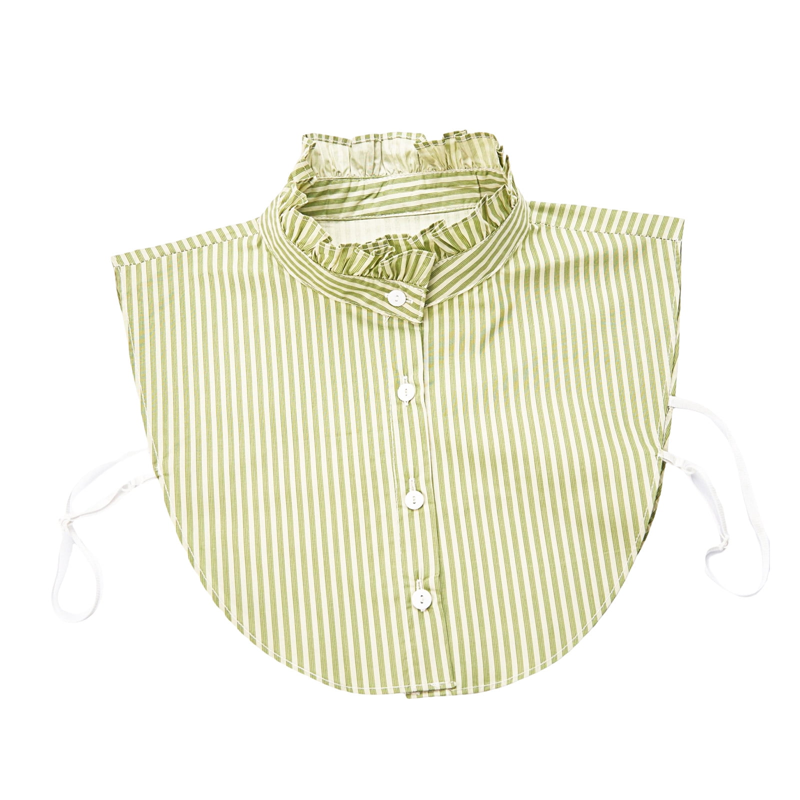 Collared Top Insert Collar Enhancers Detachable Half Shirt Blouse Collar Insert Striped ...
