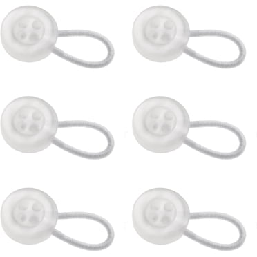 10-Pack Elastic Collar Extenders – Button Extenders For Shirts & Pants – Unisex