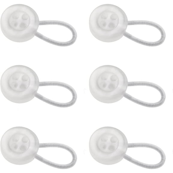Collar Extenders 6Pcs Neck Button Extender Elastic Extenders for Dress Shirt Trouser Coat, Clear