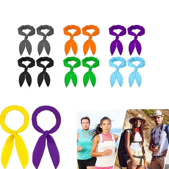 Collar Headband,13Pack Multifunctional Cooling Neck Wraps for Athletes Outdoor,QZS Neck Coolers for Hot Summer,Hiking,Camping,39.4x2In,Multicolor