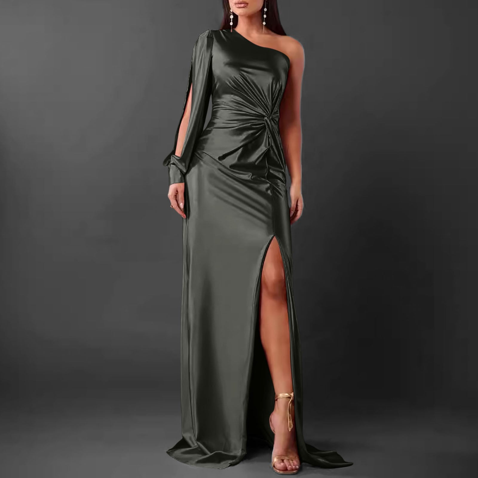 raglan sleeve satin dress Chiffon Raglan Sleeve Frill Midi Dress JardinVue