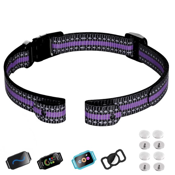 Collar Replacement Strap, Universal Dog Training Receiver, Reflective Adjustable Nylon GPS Ecollar, Durable Collar Band with Secure Buckle for Large Medium Small Dogs