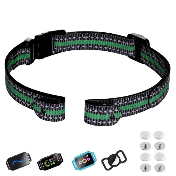 Collar Replacement Strap, Universal Dog Training Receiver, Reflective Adjustable Nylon GPS Ecollar, Durable Collar Band with Secure Buckle for Large Medium Small Dogs, Purple