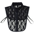 thumbnail image 1 of Collar Shirts for Women, Audhol Women's Lace Wooden Trim False Collar Autumn Winter Sweater Decorated Collar Shirt Detachable Collar Black One Size, 1 of 3
