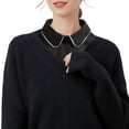 thumbnail image 1 of Collar for Women, Women's Premium Collar Business Saving Collar Sweater With Blouse, Black One Size, 1 of 8