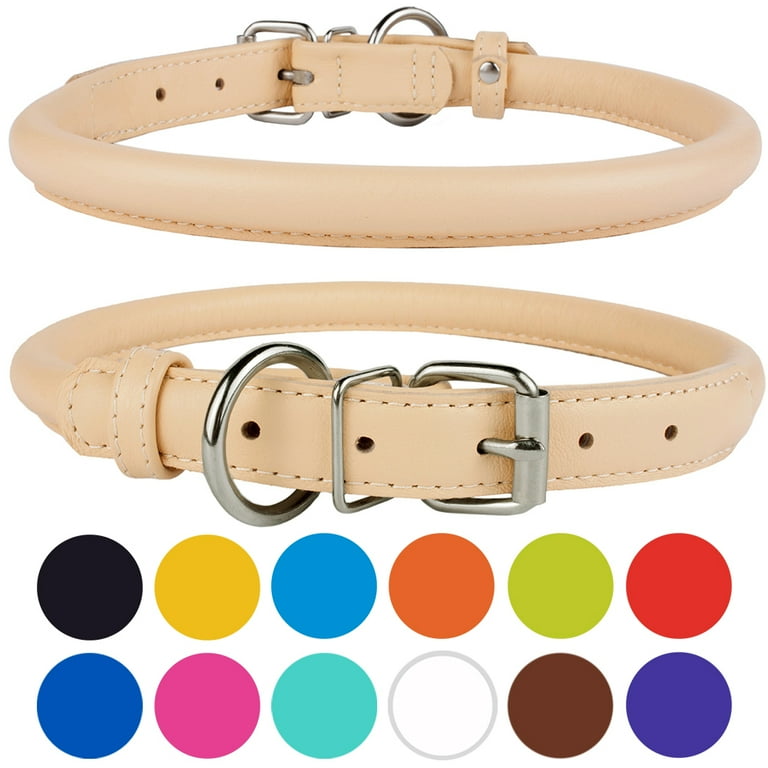 Rolled leather puppy shop collar