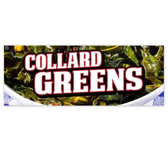 Collard Greens 13 oz Vinyl Banner With Metal Grommets