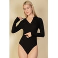 thumbnail image 1 of Collared Bodysuit with Ribbed Long Sleeves, 1 of 9