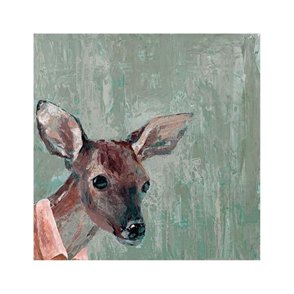 Collared Deer Painting Canvas Print Wall Art