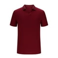 thumbnail image 1 of Collared Muscle Shirts for Men Ribbed Knit Slim Fit Polo Shirts Short Sleeve, Mens V Neck T Shirts Casual Stylish, 1 of 4