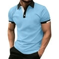 thumbnail image 1 of Collared Shirt Men Basic Tee Button Collar Crew Neck Big and Tall Gradient Golf Shirt Stretch Comfy Oversized Casual Golf Shirts, 1 of 5