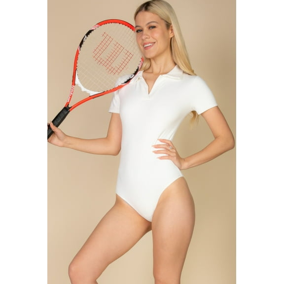 Collared Short Sleeve Bodysuit