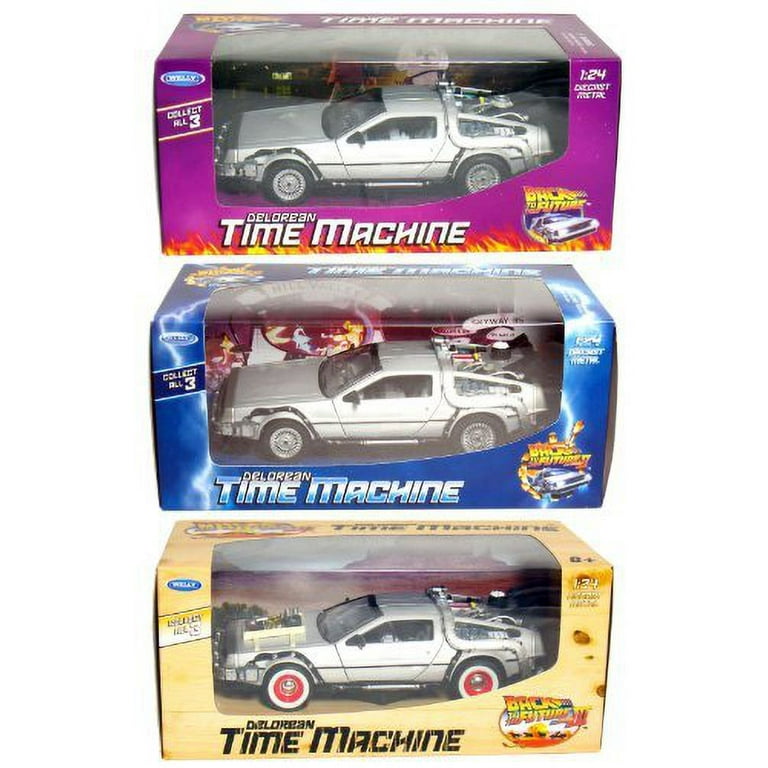 Collect All 3! Back to The Future 1-2-3, DeLorean Time Machine