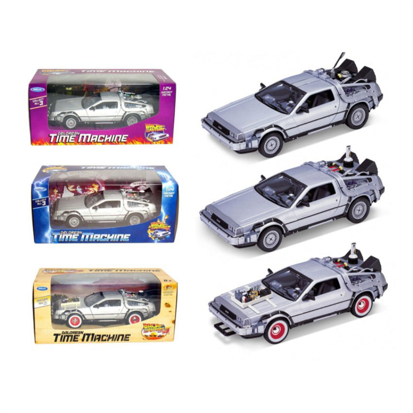 Collect All 3pc Set Delorean Time Machine Trilogy Set \Back To The