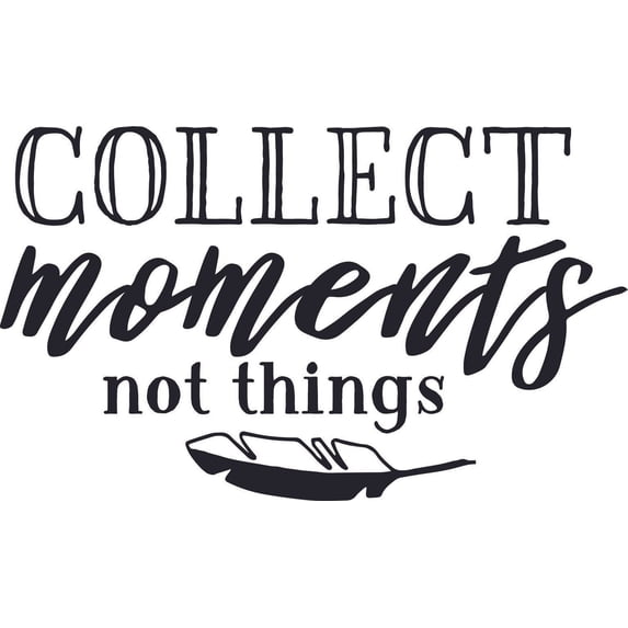 Collect Moment Not Things Adventure Customized Wall Decal - Custom Vinyl Wall Art - Personalized Name - Baby Girls Boys Kids Bedroom Wall Decal Room Decor Wall Stickers Decoration Size (20x40 inch)