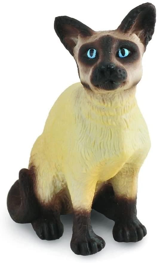 Hand-Painted Vinyl Siamese Cat Miniature Figure
