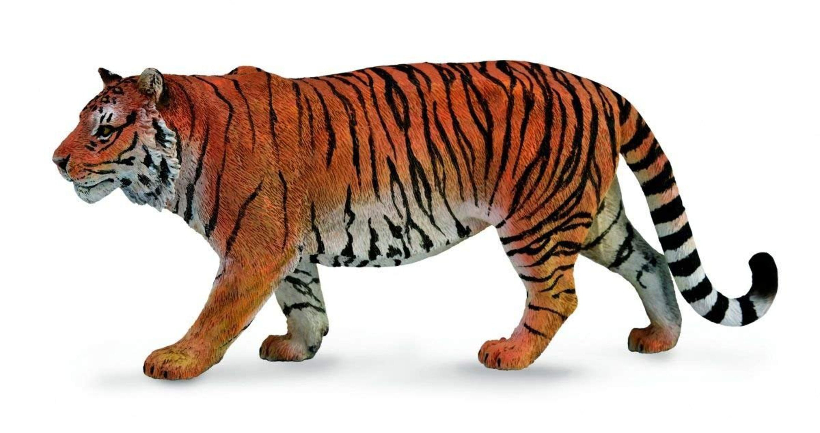 Hand-Painted Orange and Black Vinyl Tiger Figurine