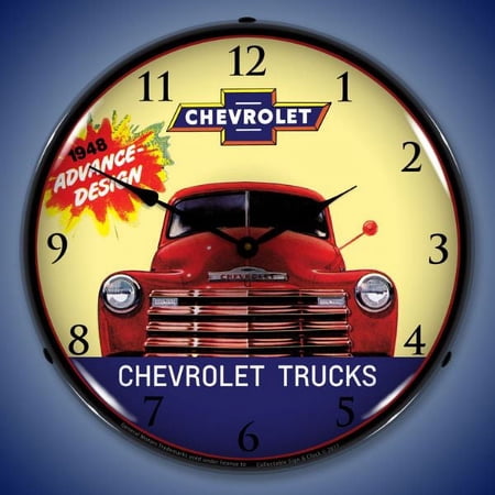 Collectable Sign and Clock 1948 Chevrolet Truck LED Lighted Premium Wall Clock