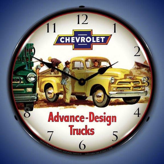 Collectable Sign and Clock 1954 Chevrolet Truck LED Lighted Premium Wall Clock