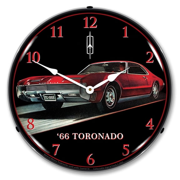 Collectable Sign and Clock 1966 Toronado LED Lighted Premium Wall Clock