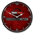 thumbnail image 1 of Collectable Sign and Clock C4 Corvette LED Lighted Premium Wall Clock, 1 of 7