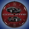 thumbnail image 1 of Collectable Sign and Clock C7 Corvette Black LED Lighted Premium Wall Clock, 1 of 4