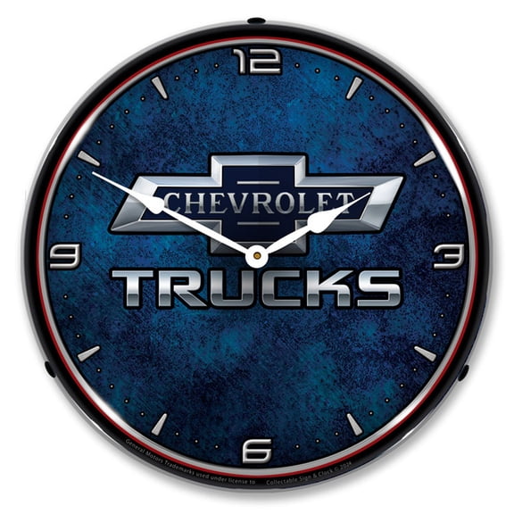 Collectable Sign and Clock Chevrolet Trucks 100th Anniversary LED Lighted Premium Wall Clock