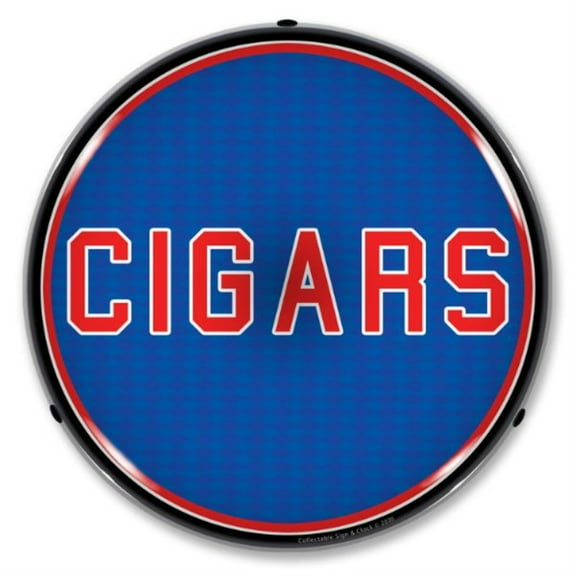 Collectable Sign and Clock Cigars LED Lighted Premium Sign