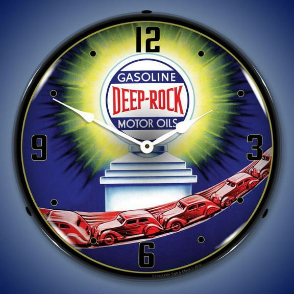 Collectable Sign and Clock Deep Rock 2 LED Lighted Premium Wall Clock