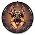 thumbnail image 1 of Collectable Sign and Clock German Shepherd  LED Lighted Premium Wall Clock, 1 of 6