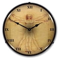 thumbnail image 1 of Collectable Sign and Clock Leonardo da Vinci Vitruvian Man  LED Lighted Premium Wall Clock, 1 of 6