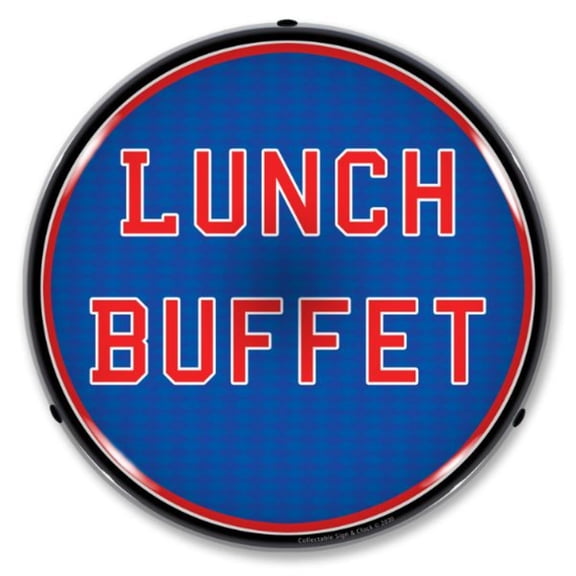 Collectable Sign and Clock Lunch Buffet LED Lighted Premium Sign