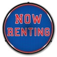 thumbnail image 1 of Collectable Sign and Clock Now Renting LED Lighted Premium Sign, 1 of 3