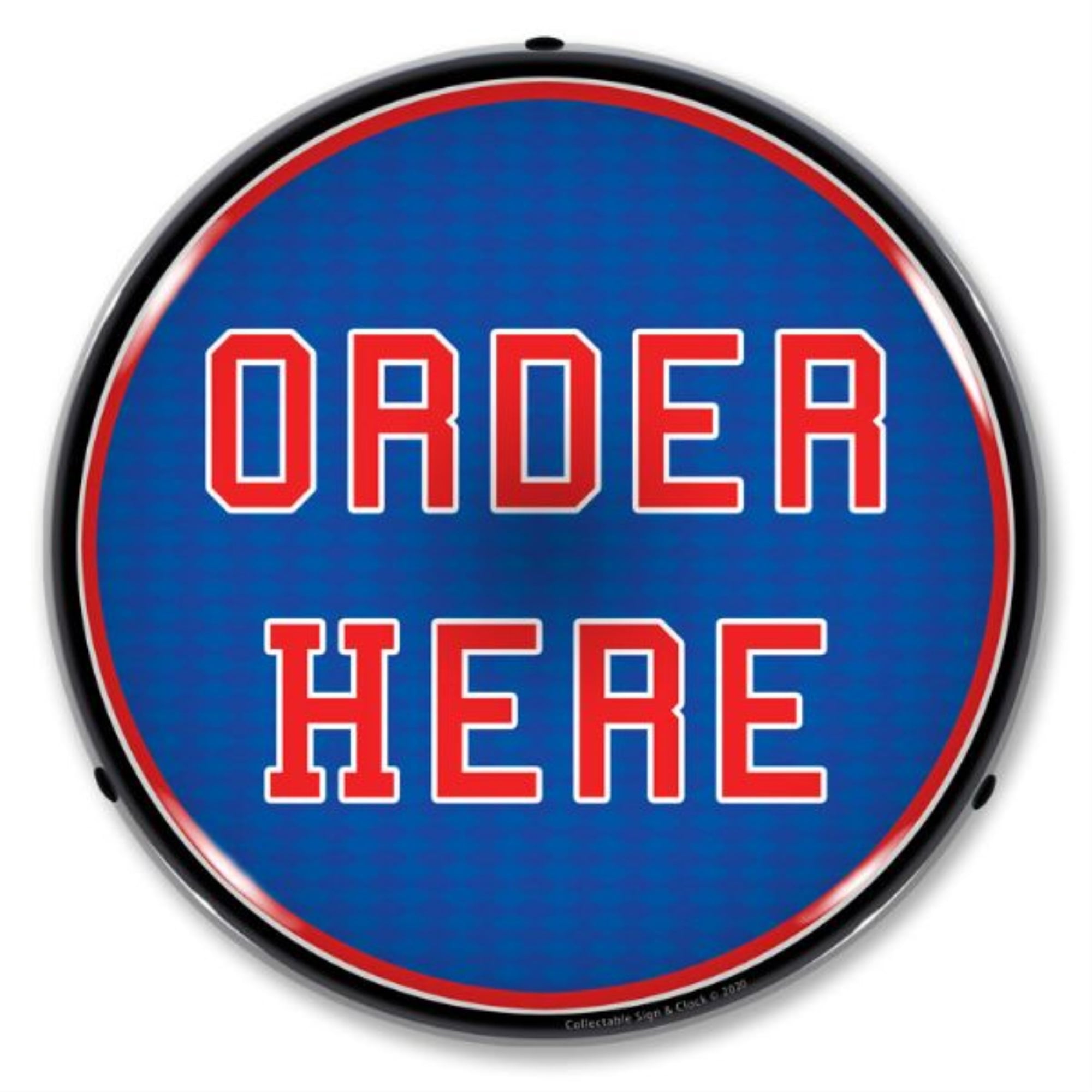 Collectable Sign and Clock Order Here LED Lighted Premium Sign ...