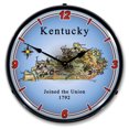 thumbnail image 1 of Collectable Sign and Clock State of Kentucky LED Lighted Premium Wall Clock, 1 of 4