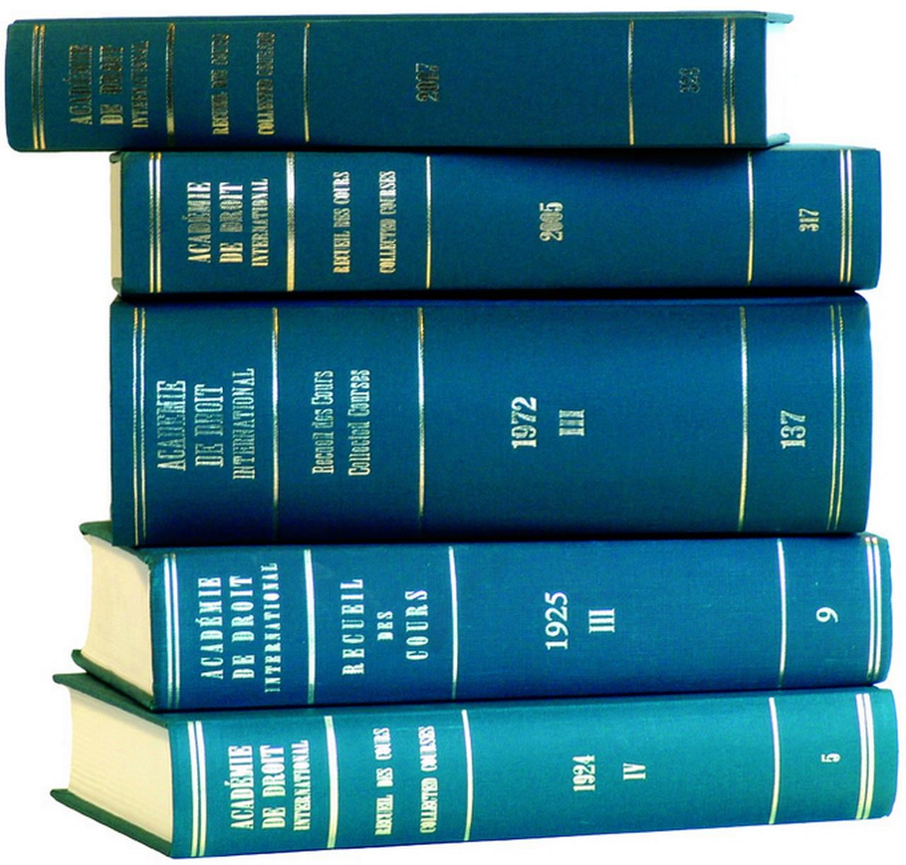 Collected Courses of the Hague Academy o Recueil Des Cours, Collected ...