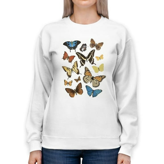 Collected Flutter Ii Sweatshirt Women -Victoria Barnes Designs, Female 5X-Large
